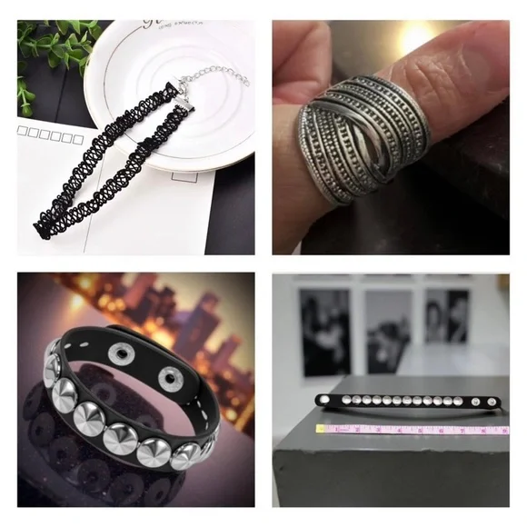 Vera Wang Sequined Rib Cage Heart Birds Accessories 10 Pc Bundle Eno Goth Occult - Picture 10 of 15